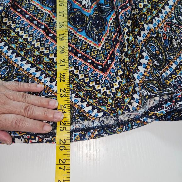 Lucky Brand "Live in Love" Paisley Tank Top Beaded Crochet Racerback Sz Medium - Picture 6 of 8